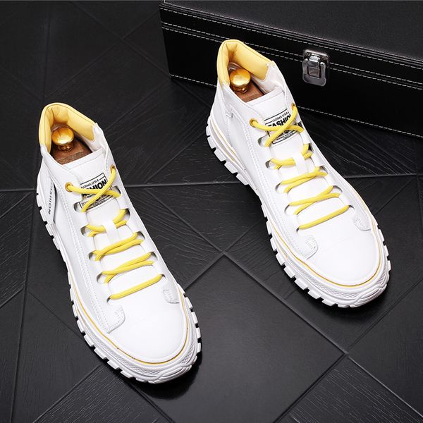 2020 high leather mens casual leather boots mens sneakers man fashion europe station white shoes, Black
2020 high leather mens casual leather boots mens sneakers man fashion europe station white shoes, Black