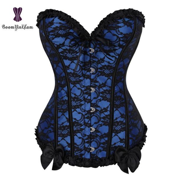 bustiers & corsets overbust corset floral lace trim bustier plus size gothic and nightclub blue, Black;white
bustiers & corsets overbust corset floral lace trim bustier plus size gothic and nightclub blue, Black;white