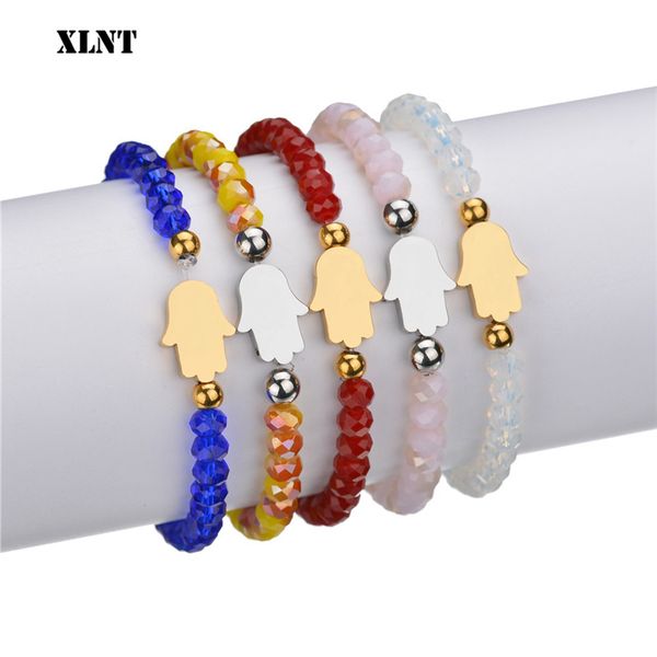 xlnt womens hand shape crystal bracelet fashion stainless steel jewelry, Golden;silver
xlnt womens hand shape crystal bracelet fashion stainless steel jewelry, Golden;silver