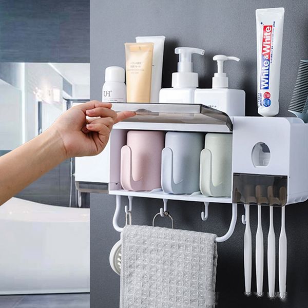 toothbrush holder automatic toothpaste dispenser/squeezer/extruder dust-proof bathroom accessories set tooth brush organizer t200506
toothbrush holder automatic toothpaste dispenser/squeezer/extruder dust-proof bathroom accessories set tooth brush organizer t200506