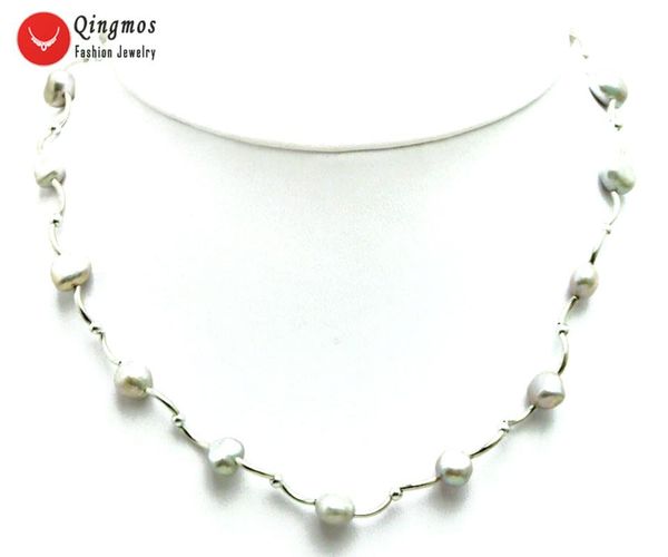 qingmos floating natural pearl necklace for women with 8mm gray baroque pearl chokers necklace and silver plated elbow jewelry, Golden;silver
qingmos floating natural pearl necklace for women with 8mm gray baroque pearl chokers necklace and silver plated elbow jewelry, Golden;silver
