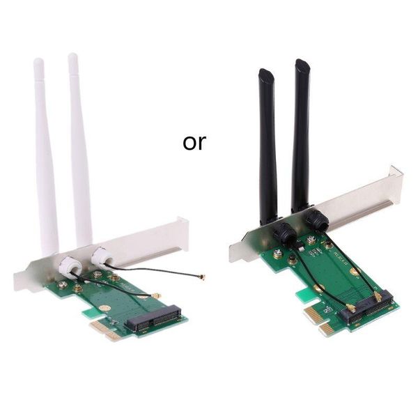 add on cards pci-e express to pci-e adapter card wireless network card wifi mini 2 antenna external pc
add on cards pci-e express to pci-e adapter card wireless network card wifi mini 2 antenna external pc
