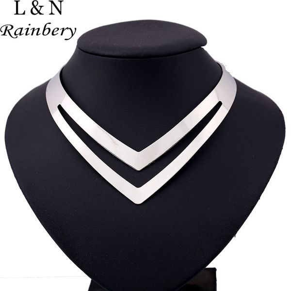 

rainbery 2020 new fashion bohemia crystal maxi collier statement necklace punk style power long ethnic choker necklace women, Golden;silver