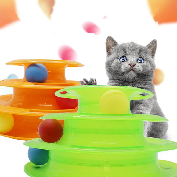 three levels pet cat toy tower tracks disc cat intelligence amusement triple disc toys ball training amusement plate
three levels pet cat toy tower tracks disc cat intelligence amusement triple disc toys ball training amusement plate