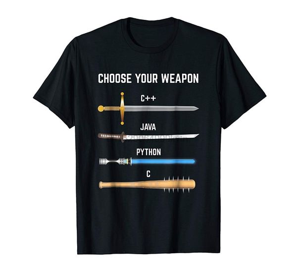 summer 2019 short sleeve plus size funny programmer choose your weapon t-shirt gift for devs t shirt
summer 2019 short sleeve plus size funny programmer choose your weapon t-shirt gift for devs t shirt