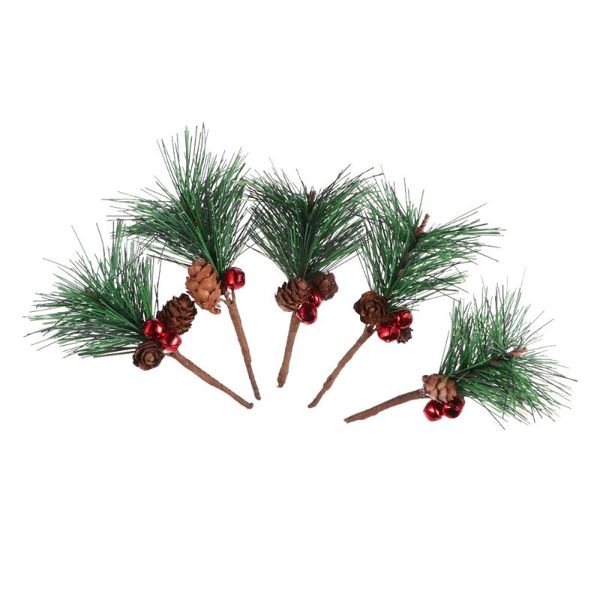 christmas decorations 5pcs green plant pine needles with bell diy accessories for decoration
christmas decorations 5pcs green plant pine needles with bell diy accessories for decoration