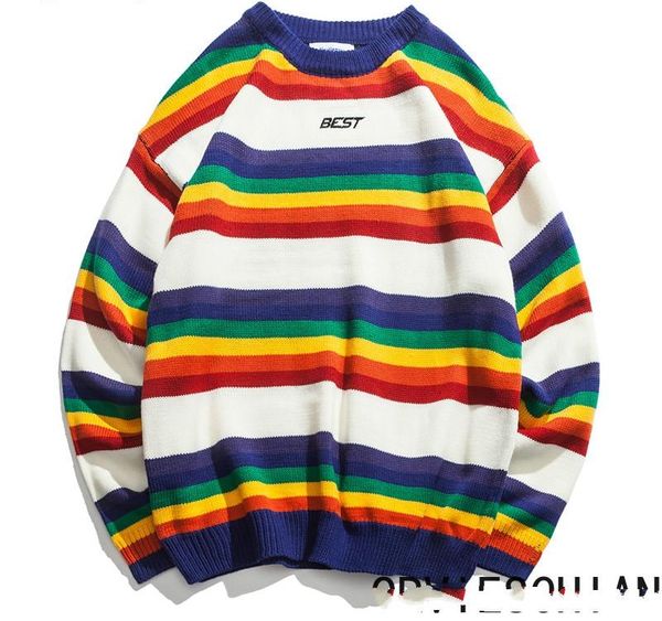 dark icon rainbow stripe o-neck pullover men s sweater 2020 new winter letter embroidery sweater for men003, White;black
dark icon rainbow stripe o-neck pullover men s sweater 2020 new winter letter embroidery sweater for men003, White;black