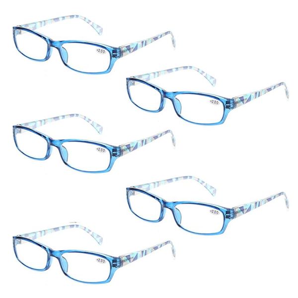 5 pack fashion printed reading glasses spring for women hinge rectangular frames quality eyeglasses 0.5 1.75 2.0 3.0 4.0 coating, White;black
5 pack fashion printed reading glasses spring for women hinge rectangular frames quality eyeglasses 0.5 1.75 2.0 3.0 4.0 coating, White;black