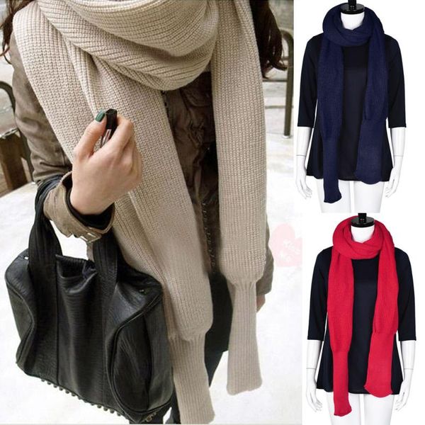 women scarf 2020 winter fashion knitted long sleeve wrap shawl solid casual elegant lady knitted scarves winter keep warm, Blue;gray
women scarf 2020 winter fashion knitted long sleeve wrap shawl solid casual elegant lady knitted scarves winter keep warm, Blue;gray