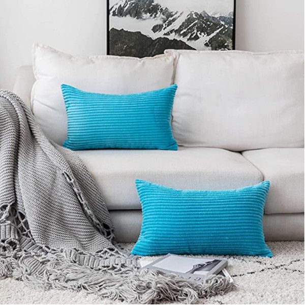 brilliant decorative pillow covers supersoft striped velvet throw toss pillowcase cushion cover for chair,turquoise (12 x 20inch)6pcs
brilliant decorative pillow covers supersoft striped velvet throw toss pillowcase cushion cover for chair,turquoise (12 x 20inch)6pcs