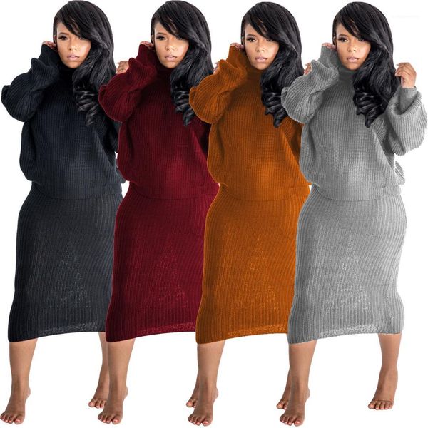 autumn turtle neck loose sweater high wasit straight skirt famale two piece dress women sweater dress set for women, White
autumn turtle neck loose sweater high wasit straight skirt famale two piece dress women sweater dress set for women, White