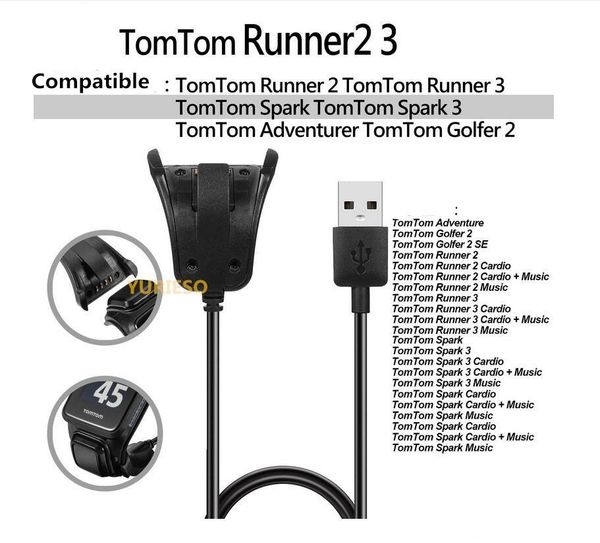 1m usb charger and data sync cable for tomtom adventurer golfer 2 runner 2/3 spark 3 smart watch charging and replacement cable
1m usb charger and data sync cable for tomtom adventurer golfer 2 runner 2/3 spark 3 smart watch charging and replacement cable