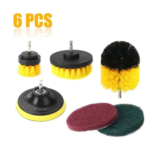 6pcs/set electric drill brush kit plastic round cleaning brush for carpet glass car tires nylon brushes power scrubber drill
6pcs/set electric drill brush kit plastic round cleaning brush for carpet glass car tires nylon brushes power scrubber drill