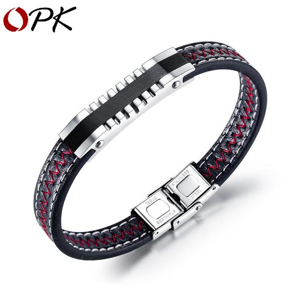 charm bracelets fast selling products men's classic locomotive stainless steel leather bracelet european and american a, Golden;silver
charm bracelets fast selling products men's classic locomotive stainless steel leather bracelet european and american a, Golden;silver