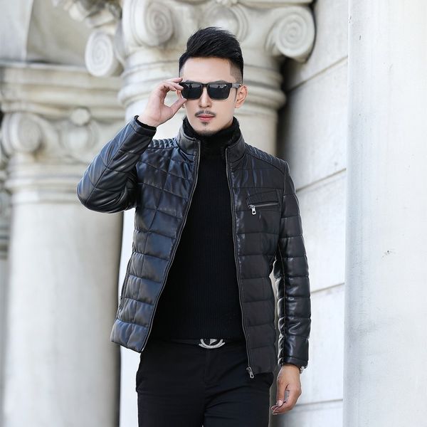 men's down & parkas jackets 90% white duck jacket men short winter coat collar faux leather 2021 chaqueta hombre pph1818, Black
men's down & parkas jackets 90% white duck jacket men short winter coat collar faux leather 2021 chaqueta hombre pph1818, Black