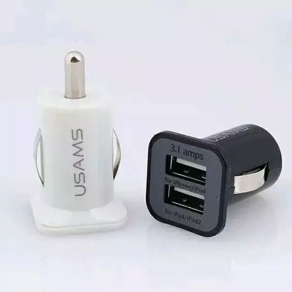 100pcs usams 3.1a dual usb car 2 port charger 5v 3100mah double plug car chargers adapter for htc
100pcs usams 3.1a dual usb car 2 port charger 5v 3100mah double plug car chargers adapter for htc