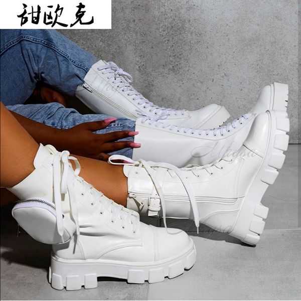 women pocket boot lace up ladies ankle boots female buckle strap black chunky sole pouch ankle boots woman platform shoe fashion
women pocket boot lace up ladies ankle boots female buckle strap black chunky sole pouch ankle boots woman platform shoe fashion