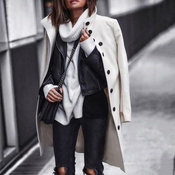 women's wool & blends winter women coat solid color long woolen coats 2021 ladies single breasted outwear slim white black overcoat man
women's wool & blends winter women coat solid color long woolen coats 2021 ladies single breasted outwear slim white black overcoat man