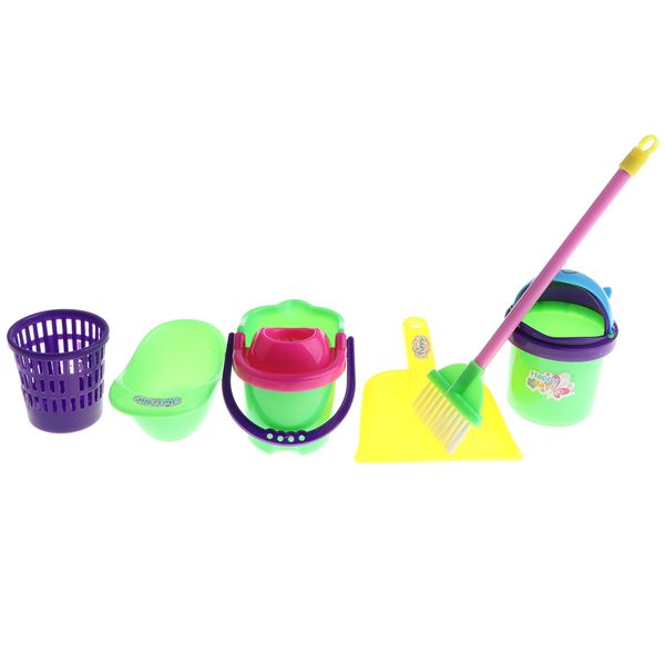 6 pieces pretend play toy, cleaning play set housekeeping set, mop, bucket, bathtub, dustpan and broom for kids
6 pieces pretend play toy, cleaning play set housekeeping set, mop, bucket, bathtub, dustpan and broom for kids