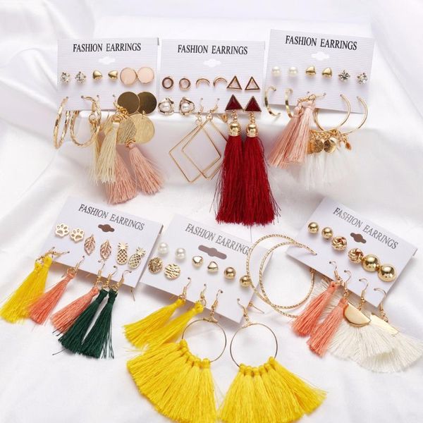louleur 8 bohemian styles long tassel earrings set for women girls fashion heart stud earring brincos female jewelry, Golden;silver
louleur 8 bohemian styles long tassel earrings set for women girls fashion heart stud earring brincos female jewelry, Golden;silver