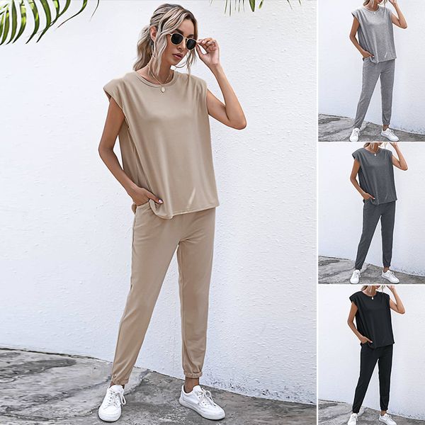 2 piece set women tracksuits casual 2 pcs short sleeve o-neck and trousers lounge sports suits, Gray
2 piece set women tracksuits casual 2 pcs short sleeve o-neck and trousers lounge sports suits, Gray