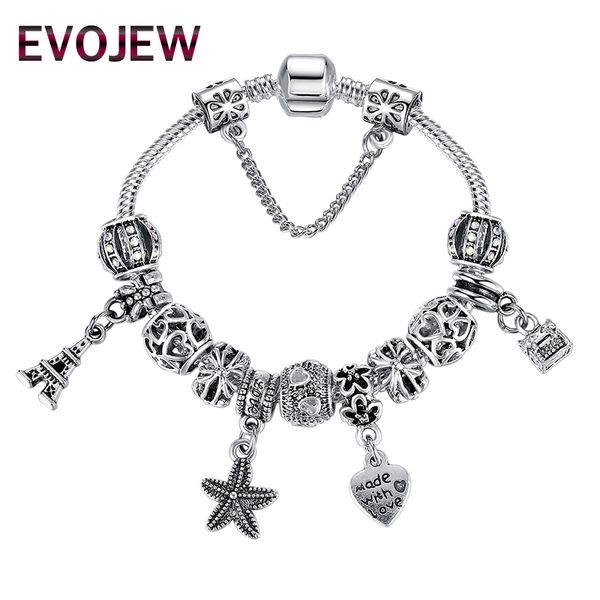 evojew classic silver plated beads bracelet starfish heart charm bracelets &bangles for women bijouterie christmas gifts, Golden;silver
evojew classic silver plated beads bracelet starfish heart charm bracelets &bangles for women bijouterie christmas gifts, Golden;silver