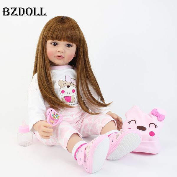 60cm reborn doll toddler soft silicone viny limbs 24" princess baby alive bebe girl lovely birthday gift play house toy y200413
60cm reborn doll toddler soft silicone viny limbs 24" princess baby alive bebe girl lovely birthday gift play house toy y200413
