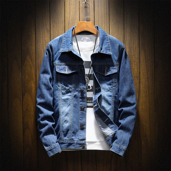 men's jackets 2021 spring trend slim fit handsome personality denim jacket adolescents wild turndown collar, Black;brown
men's jackets 2021 spring trend slim fit handsome personality denim jacket adolescents wild turndown collar, Black;brown