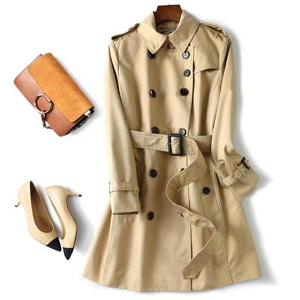 women's trench coats 2021 women spring autumn clothing solid color lady medium length windbreak double breasted slim bur coat with, Tan;black
women's trench coats 2021 women spring autumn clothing solid color lady medium length windbreak double breasted slim bur coat with, Tan;black