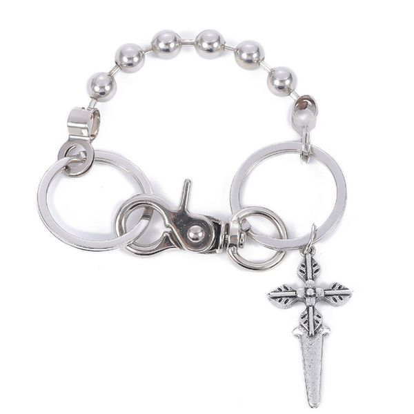 1pc punk trousers hipster key chains punk street big ring key chain metal wallet belt chain pant keychain hiphop jewelry, Silver
1pc punk trousers hipster key chains punk street big ring key chain metal wallet belt chain pant keychain hiphop jewelry, Silver