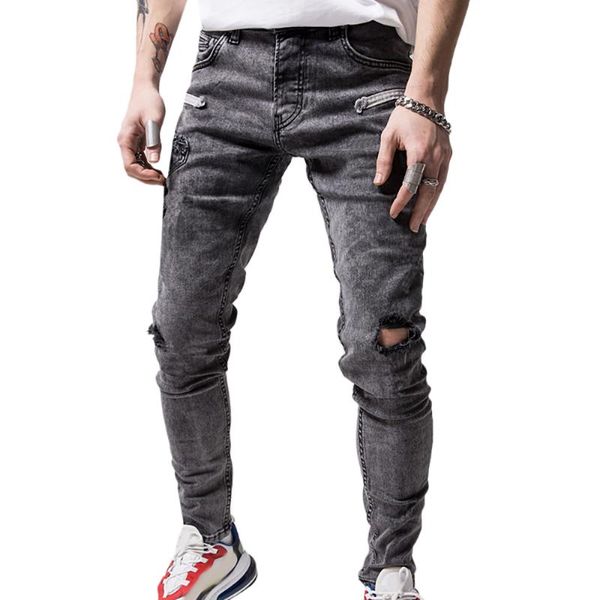 men's jeans skinny men clothing hole pencil pants clothign jogger casual fashion denim ropa hombre, Blue
men's jeans skinny men clothing hole pencil pants clothign jogger casual fashion denim ropa hombre, Blue