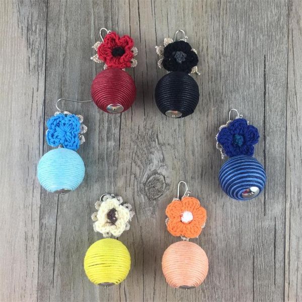 bohemian ethnic earrings handmade flower statement drop earrings for women fashion fringing big pompom pendientes, Silver
bohemian ethnic earrings handmade flower statement drop earrings for women fashion fringing big pompom pendientes, Silver
