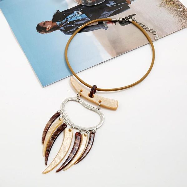 ethnic style acrylic imitation ivory tassel pendant leather rope chain choker necklace women choker statement necklaces collares, Golden;silver
ethnic style acrylic imitation ivory tassel pendant leather rope chain choker necklace women choker statement necklaces collares, Golden;silver