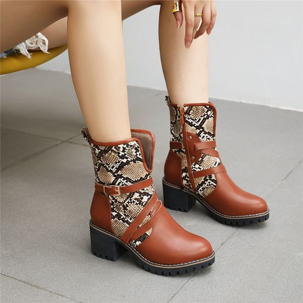 boots ymechic 2021 fashion snakeskin design block heels shoes strap buckle brown black womens booties winiter mid calf gothic
boots ymechic 2021 fashion snakeskin design block heels shoes strap buckle brown black womens booties winiter mid calf gothic