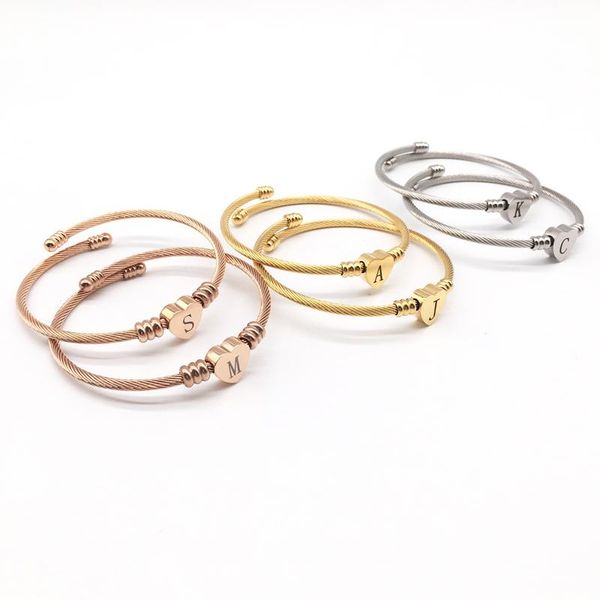 stainless steel a-z initial letter knot bangles bracelets for women girl rose gold silver color love heart name letter bangles, Black
stainless steel a-z initial letter knot bangles bracelets for women girl rose gold silver color love heart name letter bangles, Black