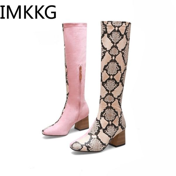 snake print contrast color woman boots shoes stretch plus size 2020 new winter women boots warm plush knee high zipper, Black
snake print contrast color woman boots shoes stretch plus size 2020 new winter women boots warm plush knee high zipper, Black