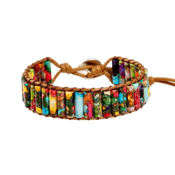 7types imperial jasper wrap bracelet boho black pink blue natural stone round tube beads handmade braided rope fashion jewelry dropship
7types imperial jasper wrap bracelet boho black pink blue natural stone round tube beads handmade braided rope fashion jewelry dropship