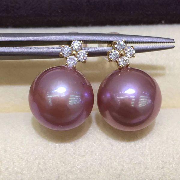 sinya 18k au750 gold stud earring with 11-12mm high luster purple edison pearls for women lover ladies very special earring, Golden;silver
sinya 18k au750 gold stud earring with 11-12mm high luster purple edison pearls for women lover ladies very special earring, Golden;silver