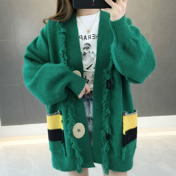 women's knits & tees women autumn knitted cardigan sweater jacket causal korea loose coat, White
women's knits & tees women autumn knitted cardigan sweater jacket causal korea loose coat, White