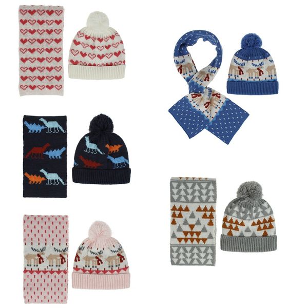 children hat set baby woolen scarf cartoon pattern boy and girls jacquard knitted hood 5 colors kids christmas gift, Slivery;white
children hat set baby woolen scarf cartoon pattern boy and girls jacquard knitted hood 5 colors kids christmas gift, Slivery;white