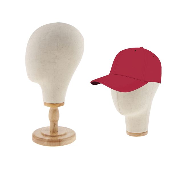 2pcs 21'' hair wigs extension making hats caps display canvas block mannequin head model + detachable wood stand, White
2pcs 21'' hair wigs extension making hats caps display canvas block mannequin head model + detachable wood stand, White