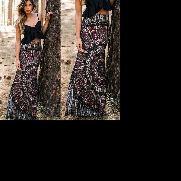 summer womens boho beach sundress evening party long skirt casual skirt high waist drop shipping, Black
summer womens boho beach sundress evening party long skirt casual skirt high waist drop shipping, Black