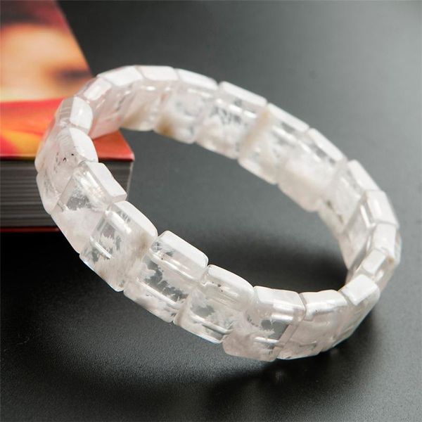 genuine natural sericite quartz bracelet stretch white crystal rectangle bead natural phantom quartz bangle bracelet 14*10*6mm, Black
genuine natural sericite quartz bracelet stretch white crystal rectangle bead natural phantom quartz bangle bracelet 14*10*6mm, Black