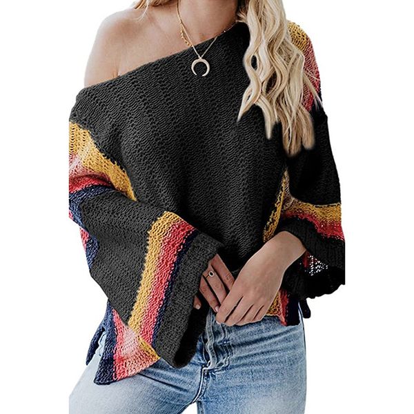 2020 apricot black colorblock bell sleeve lightweight sweater damski plus size round women acrylic abrigos mujer invierno 2xl, White;black
2020 apricot black colorblock bell sleeve lightweight sweater damski plus size round women acrylic abrigos mujer invierno 2xl, White;black