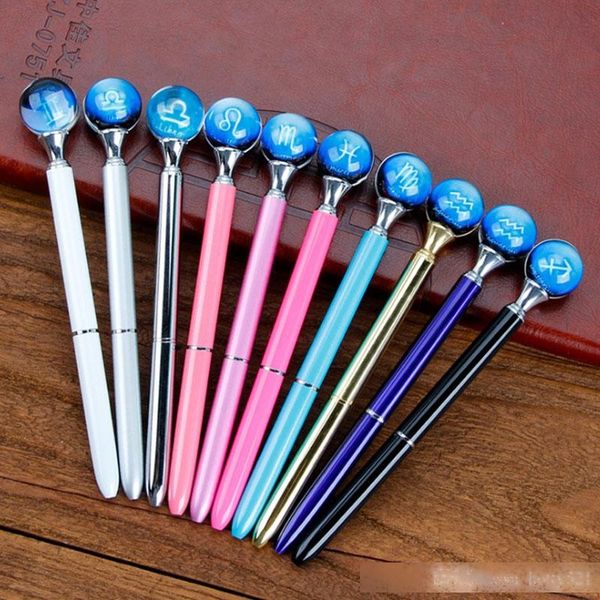 new creative crystal constellation metal ballpoint pens office school business supplies stationery gift ing, Blue;orange 
new creative crystal constellation metal ballpoint pens office school business supplies stationery gift ing, Blue;orange