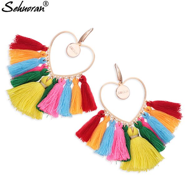 sehuoran boho aretes big handmade tassel drop earrings for women heart oorbellen statement earrings fashion jewelry wholesale, Silver
sehuoran boho aretes big handmade tassel drop earrings for women heart oorbellen statement earrings fashion jewelry wholesale, Silver