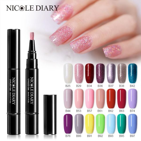 nicole diary one step gel nail varnish pen glitter 3 in 1 nail art color gel polish hybrid easy to use uv paint glue, Red;pink
nicole diary one step gel nail varnish pen glitter 3 in 1 nail art color gel polish hybrid easy to use uv paint glue, Red;pink
