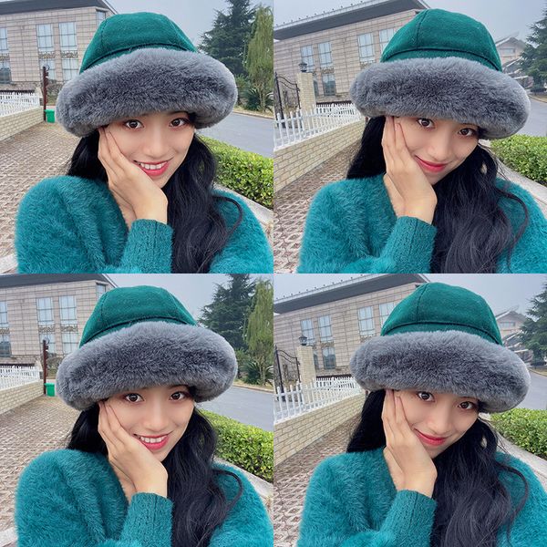 bucket hat women winter thickened basin hat imitation fur stitching fisherman woolen curled fur flat cap warm, Blue;gray
bucket hat women winter thickened basin hat imitation fur stitching fisherman woolen curled fur flat cap warm, Blue;gray
