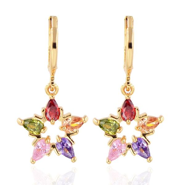 women girls multi-color cz drop earrings star gold color dangle earrings jewelry, Silver
women girls multi-color cz drop earrings star gold color dangle earrings jewelry, Silver