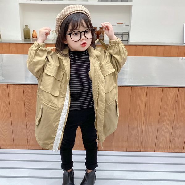 children jacket trench girls coat baby windbreaker full sleeve collect waist pure cotton long coats autumn clothes for kids 1-7y, Blue;gray
children jacket trench girls coat baby windbreaker full sleeve collect waist pure cotton long coats autumn clothes for kids 1-7y, Blue;gray